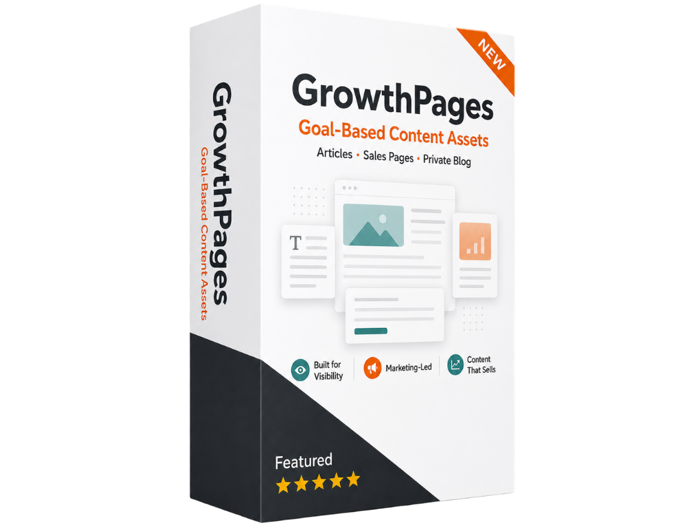 GrowthPages — Goal-Based Content Assets: Articles, Sales Pages, Dedicated Blog